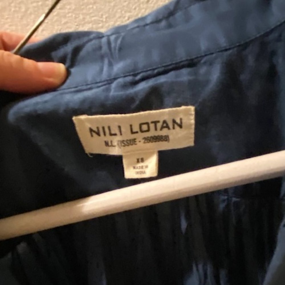 Perfect Condition Nili Lotan Navy Normandy Blouse XS